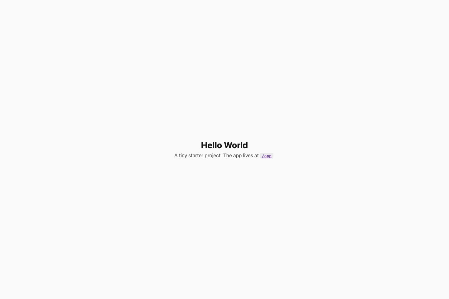 Hello World preview
